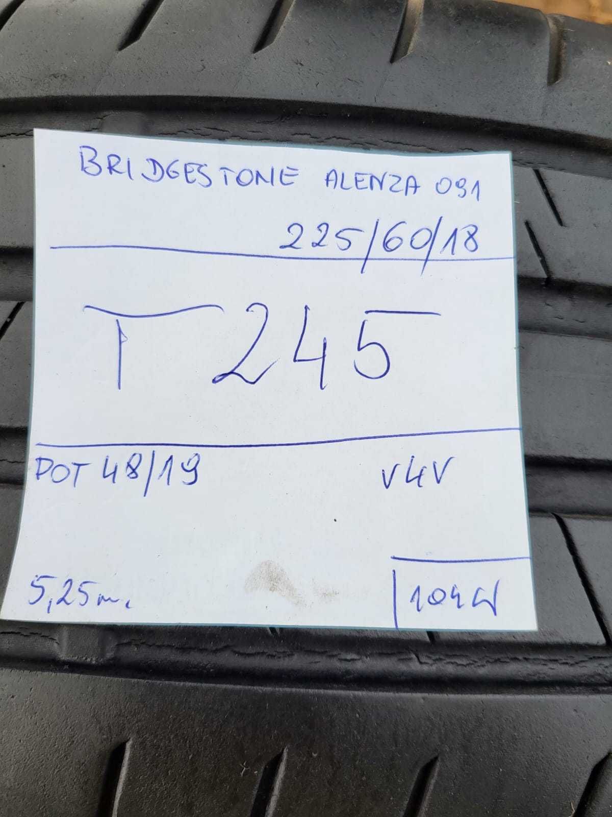 Bridgestone 225/60 r18 Alenza 001 /// 5,25mm!!! DOT 4819 Gwarancja
