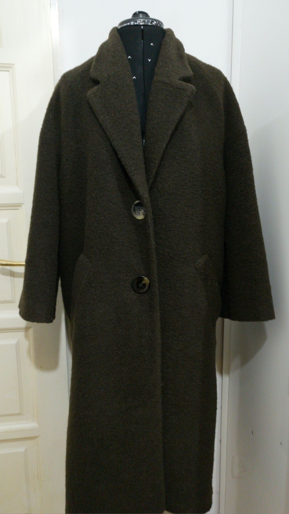 Wełniany płaszcz Zara Oversize