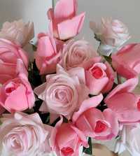 Декор дома, искусственные цветы розы тюльпаны троянди латекс