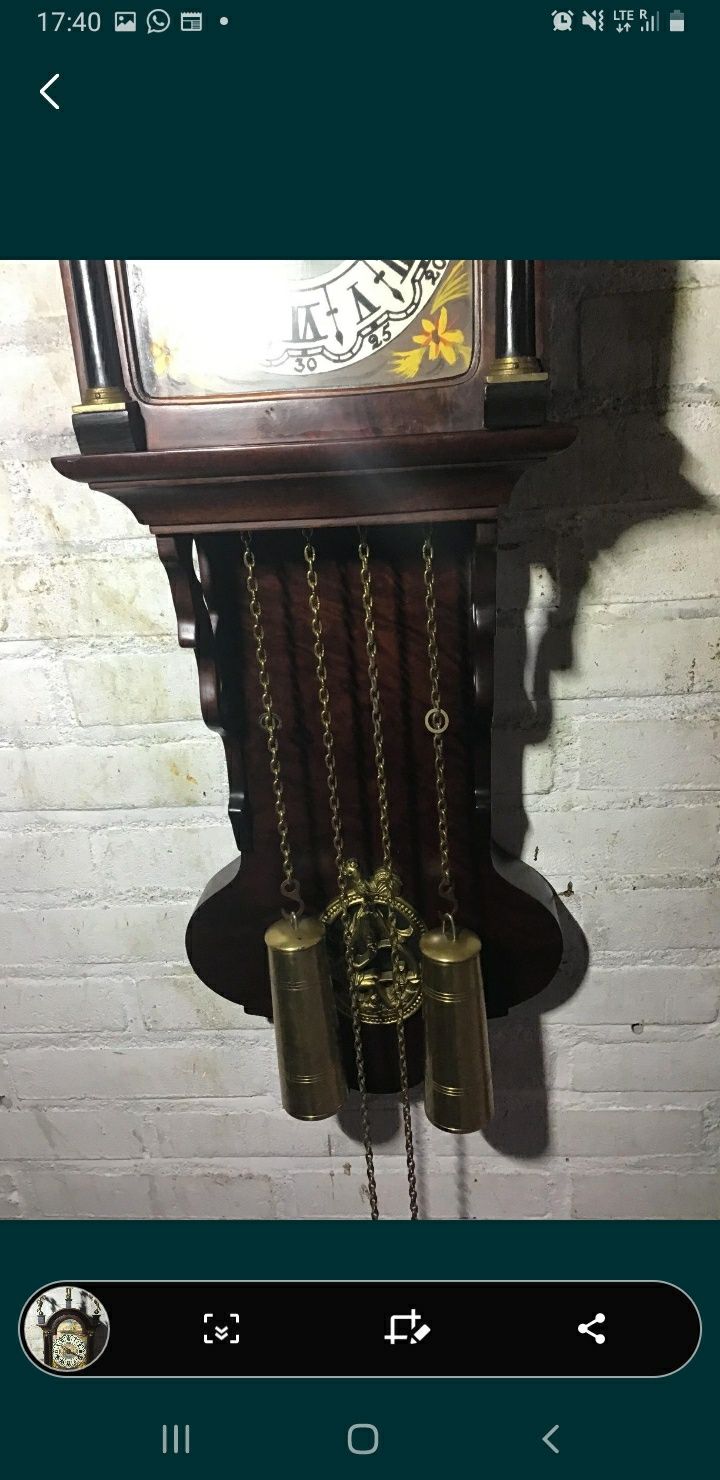 Zegar malowany holenderski stary