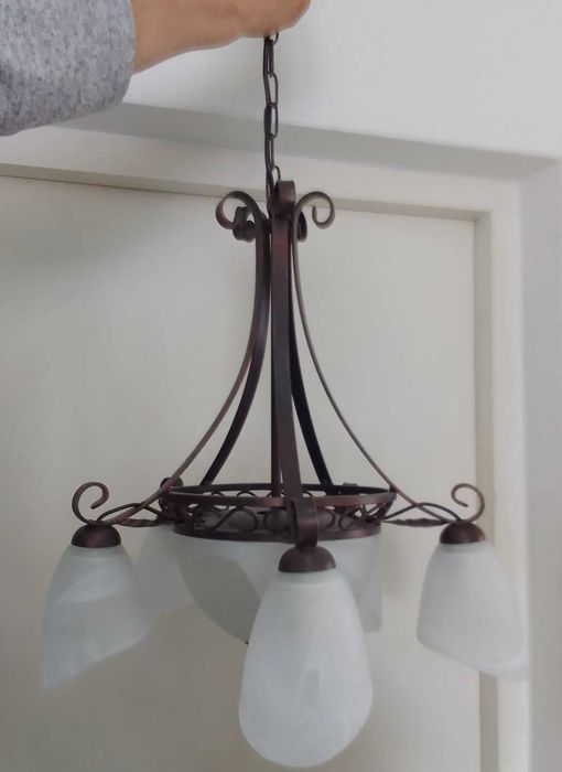 ŻYRANDOL LUMINEX Lampa wisząca metal kol. miedziany  6 punktów 40W