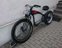 Rower jak motor bobber chopper cruiser fat bike szerokie koło