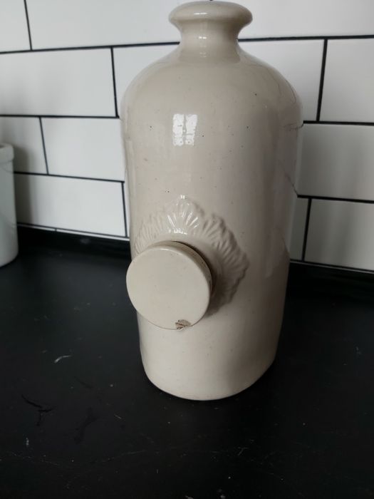 Lovatt Langley Ware kamionkowy stary ogrzewacz stóp stary korek