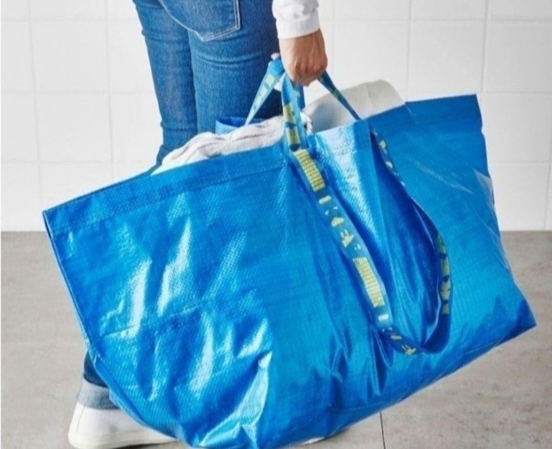1zł Wysyłka Zestaw 2sztuk toreb IKEA 71l Duże mocne  i wytrzymałe NOWE