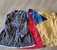 2 sukienki Zara Newbie katana jeansowa 110-116