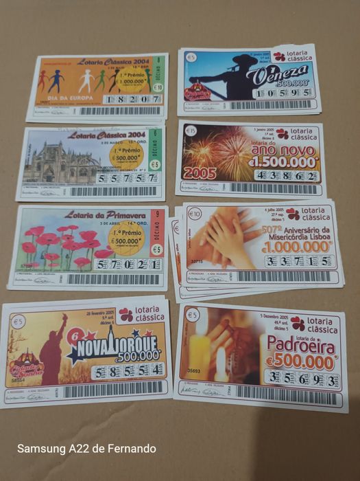 Vendo  vários Bilhetes