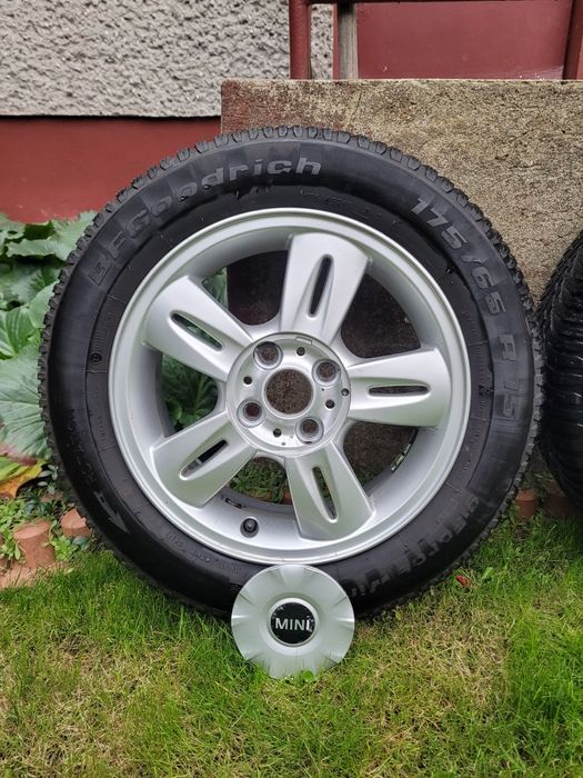 Sprzedam Alufelgi Mini 15 4x100 Opony zimowe 2017r. 7mm