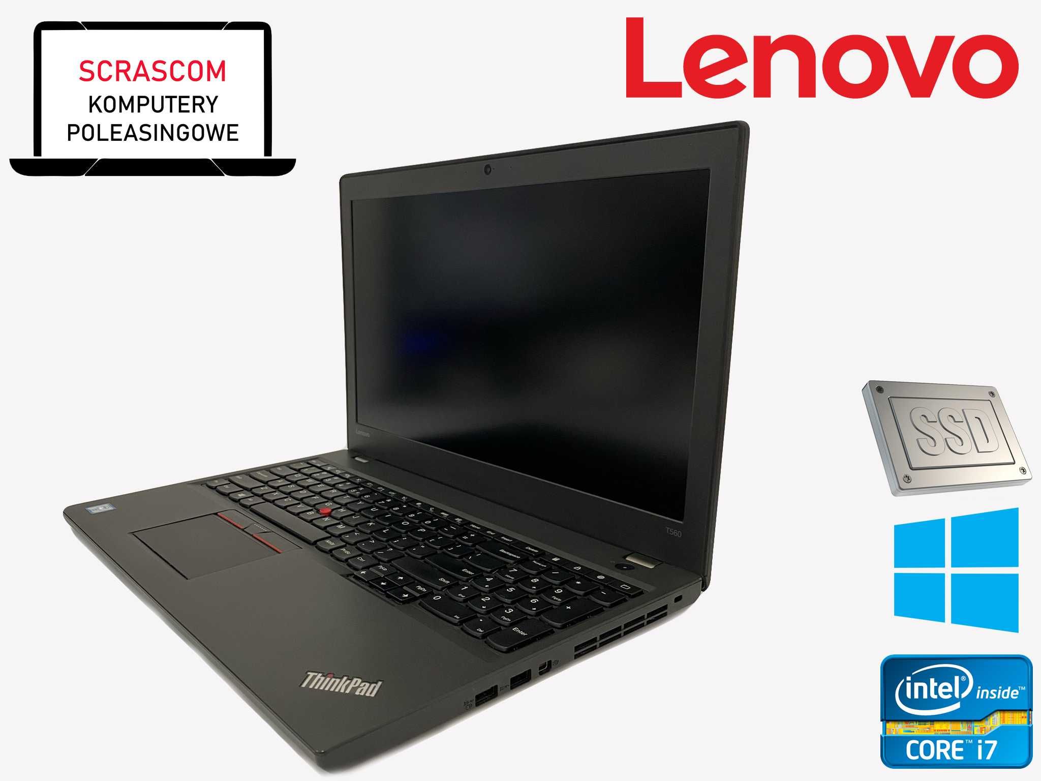 Laptop Lenovo ThinkPad T560 i7 32GB 256GB SSD Windows 10 GWAR 12msc