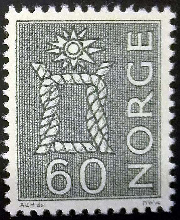 3x Znaczek Norwegia 1962/63