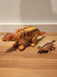 Dinossauro anquilossauro mamã e bebê