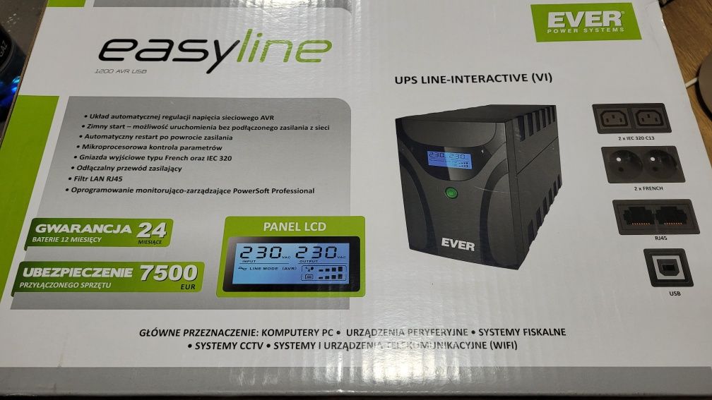UPS Ever Easyline 1200 AVR usb