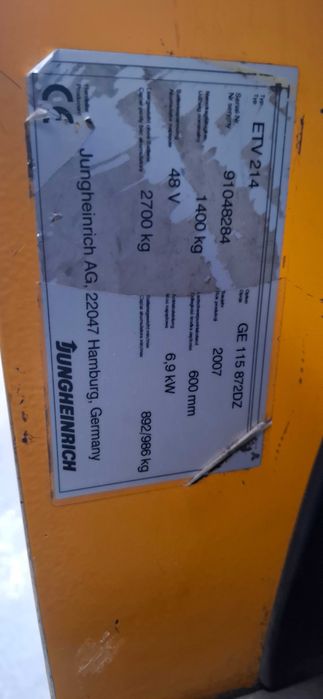 Wózek wysokiego składowania Jungheinrich ETV 214