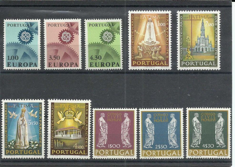 Selos portugueses – Ano completo de 1967, 23 selos como novos