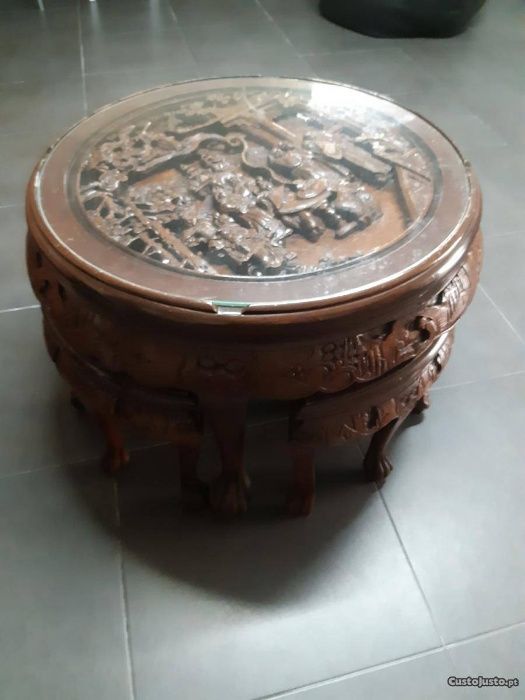 Mesa de centro com 4 cadeiras, tradicional chinesa