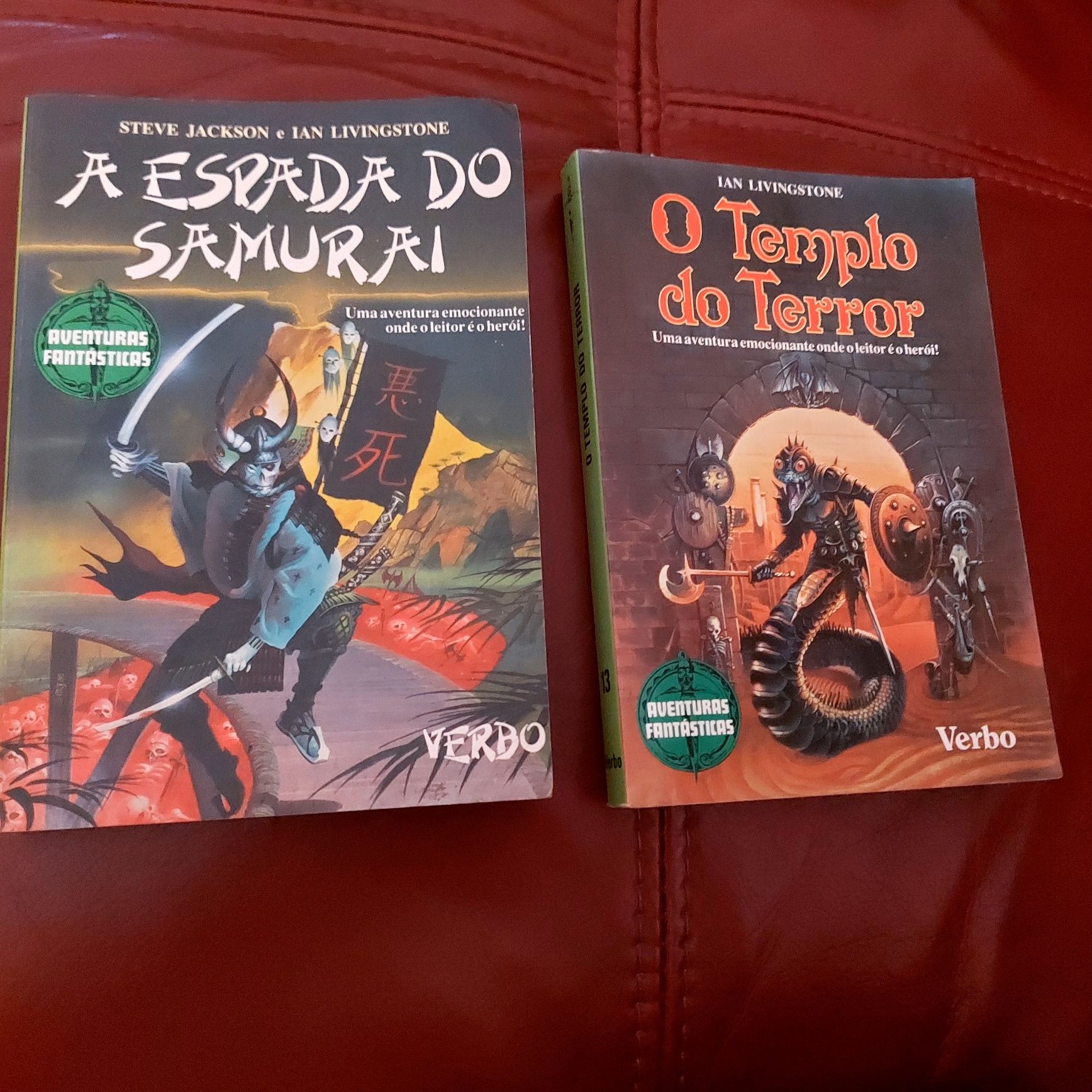 2 livros das aventuras fantasticas ian livingstone n 13 e 16