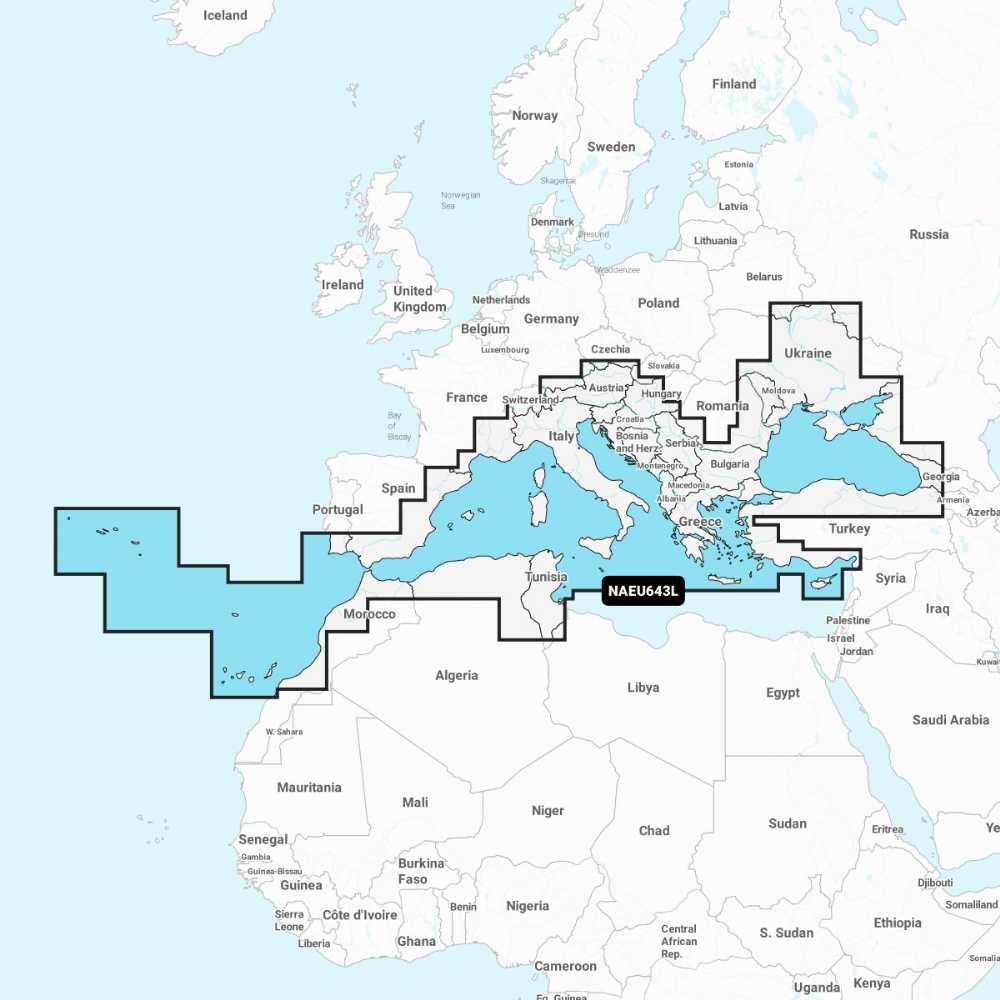 Mapa Navionics+ NAEU643L Chorwacja, Morze Śródziemne
