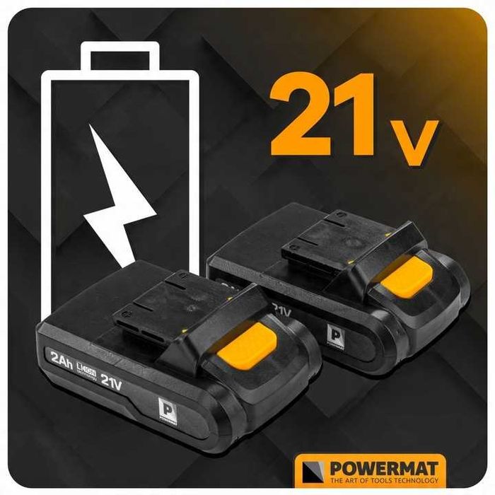 Wkrętarka Akumulatorowa 21V Mocna 2xAKU + BITY