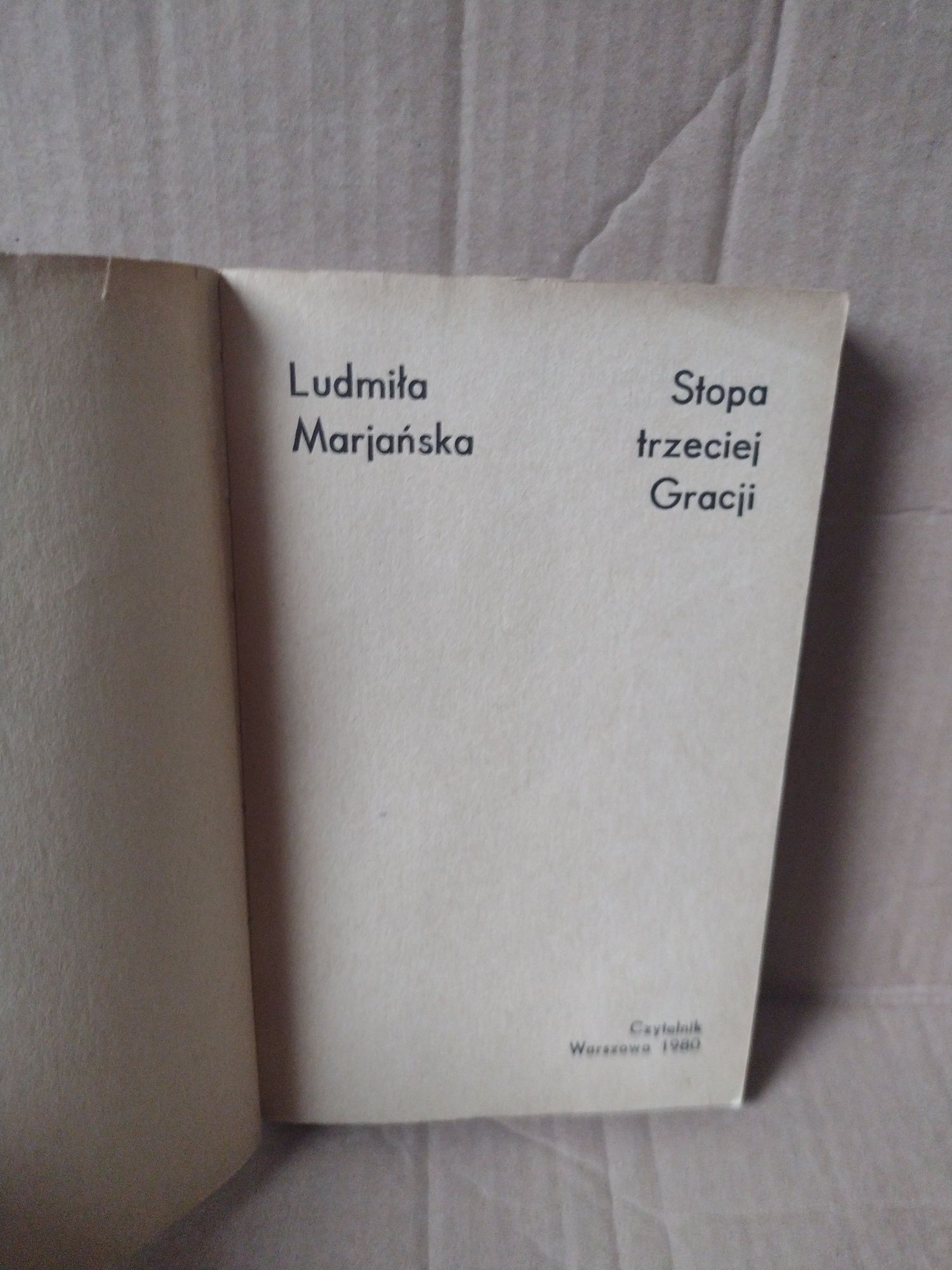 Ludmiła Marjańska stopa trzeciej gracji