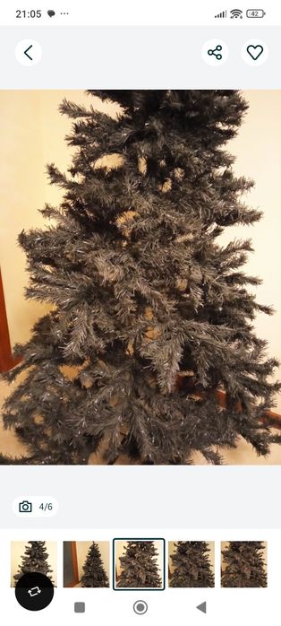 Árvore de Natal  preta. 1 .80 metro