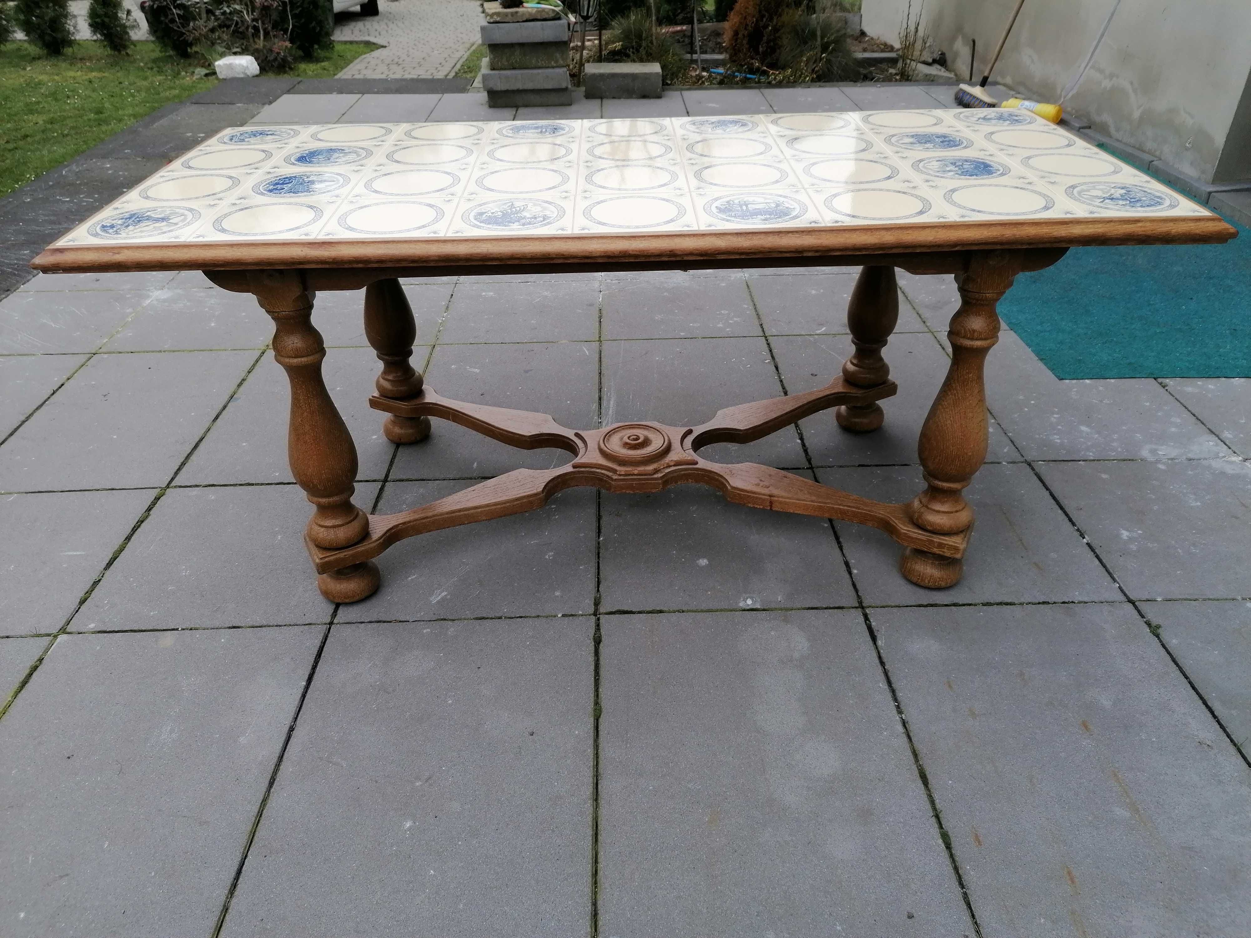 Stół, ława styl holenderski