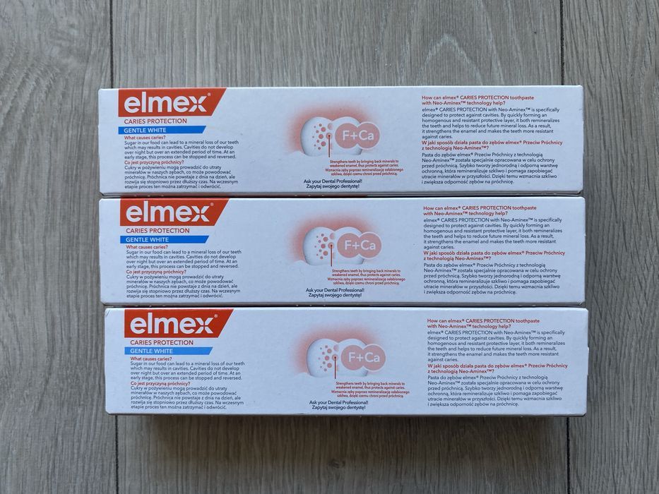 3x Pasta do zębów elmex Przeciw Próchnicy Gentle White Whitening 75ml