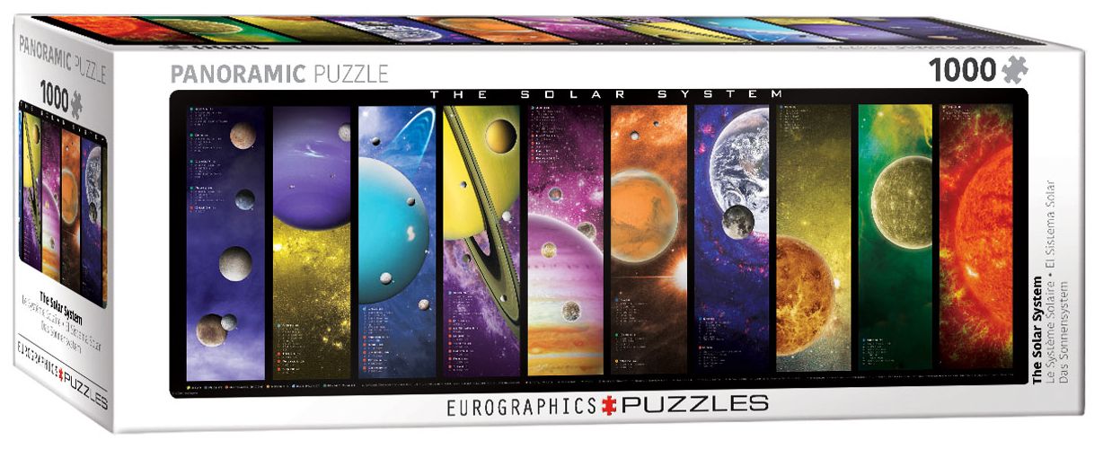 puzzle eurographics panorama układ słoneczny kosmos 1000el 96x32cm