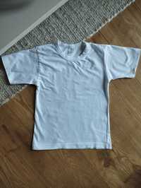 122cm t-shirt, biała bluzka na w-f