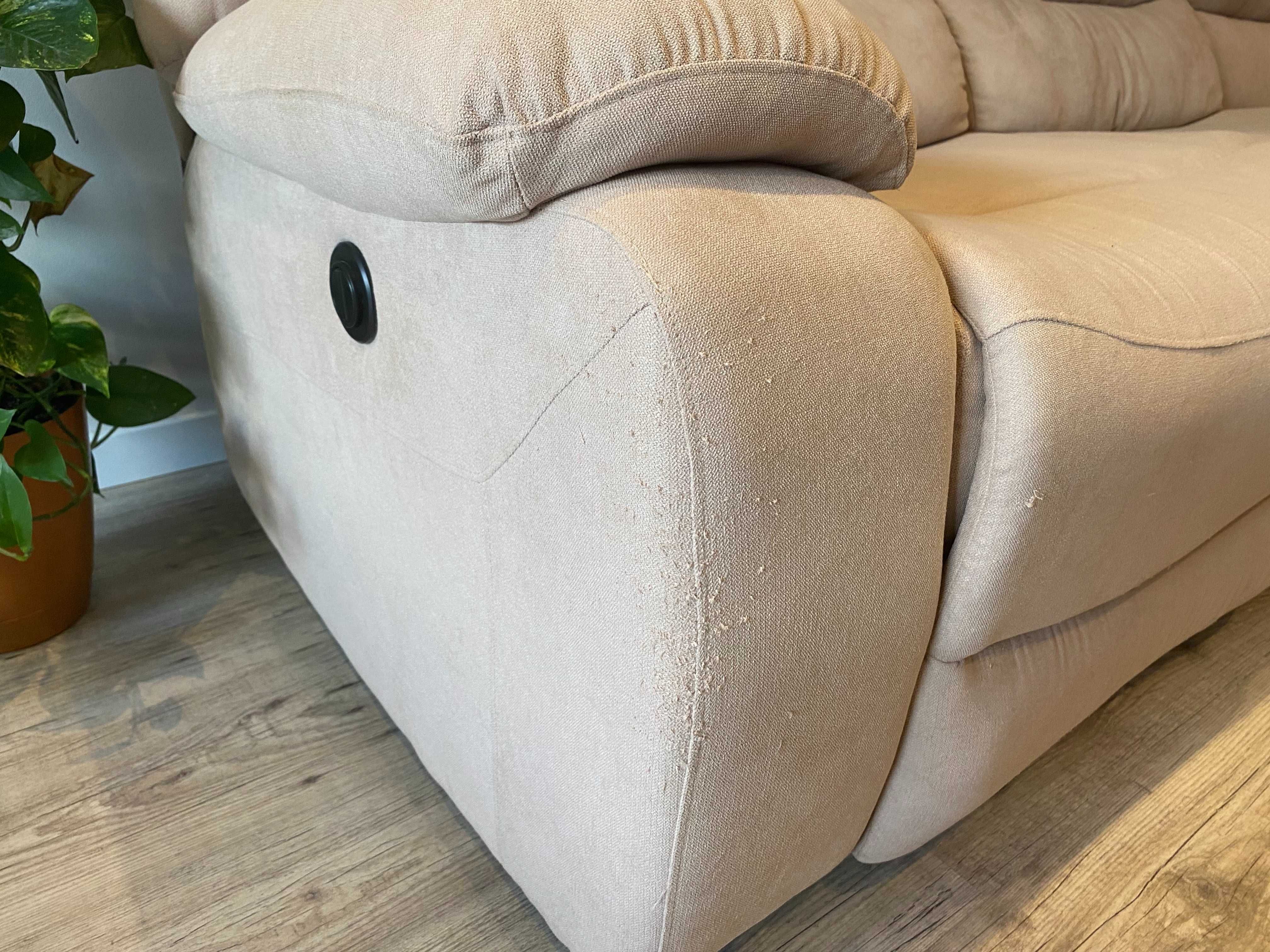 Sofá com chaise longue + relax