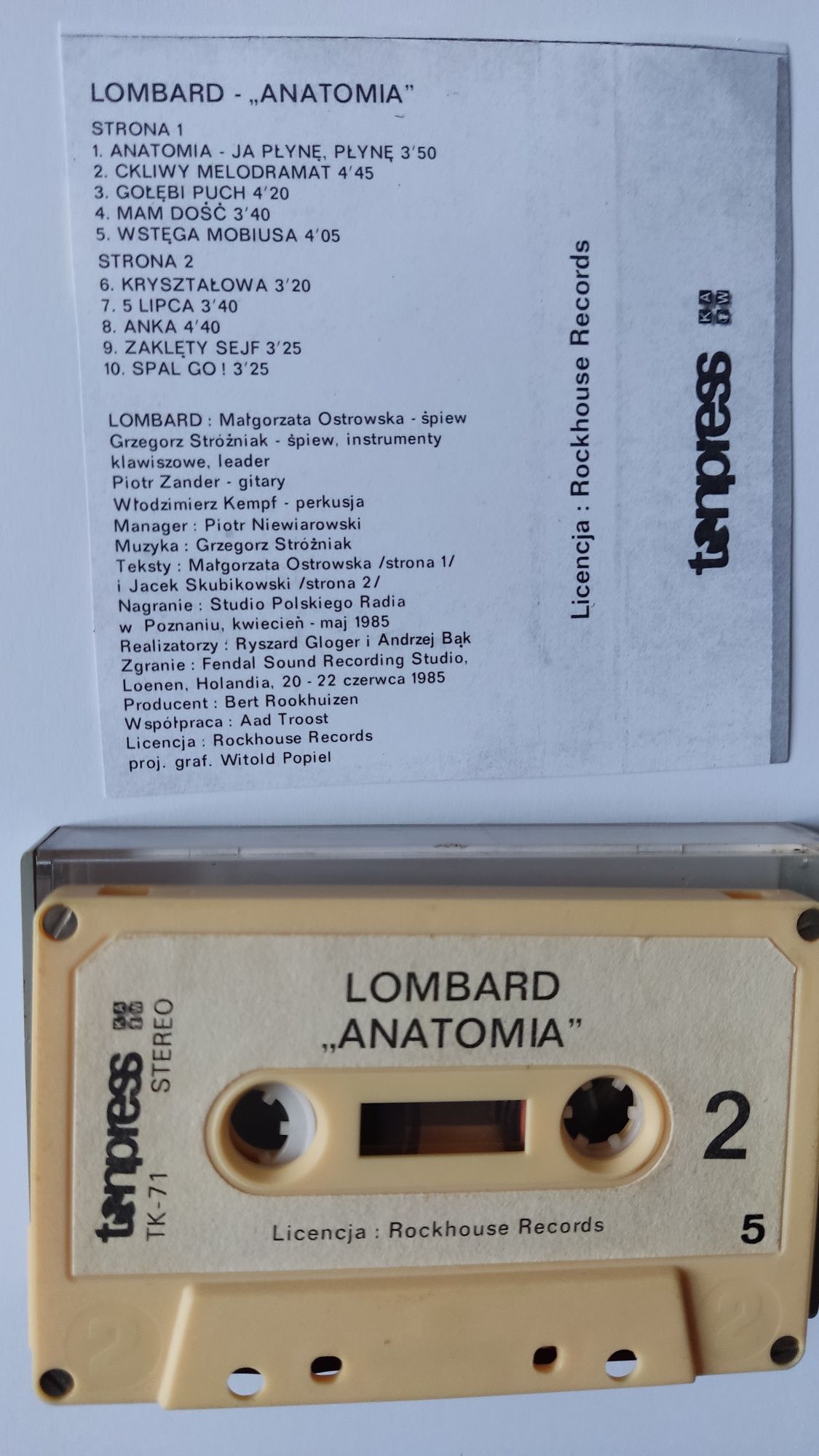 Lombard Anatomia kaseta rock.czytaj Opis