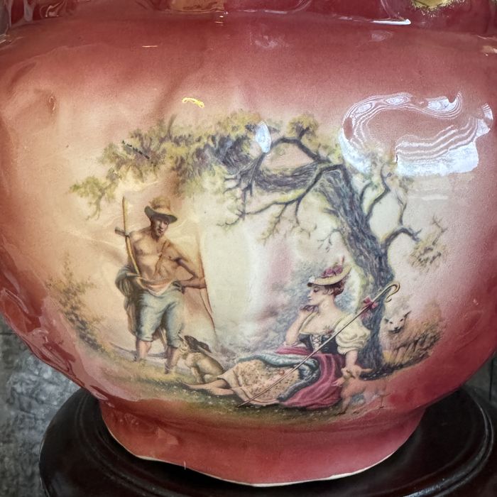 Duża porcelanowa donica Staffordshire-Anglia