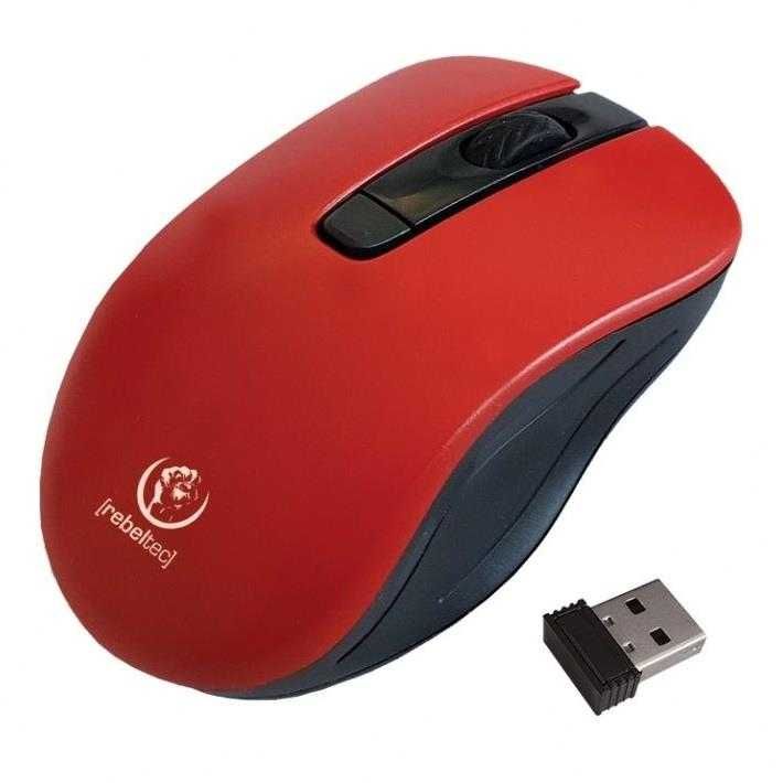 NOWA Mysz bezprzewodowa Rebeltec Star Red  1600 DPI czerwona
