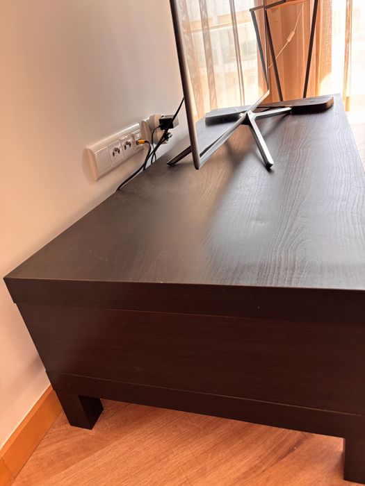 Rack IKEA Large Black / Brown Wood TV Stand