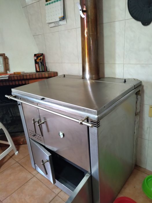 Fogão a lenha em inox