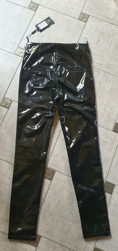 Esperanto oryginalne włoskie spodnie wysoki stan lateks latex 27 S M