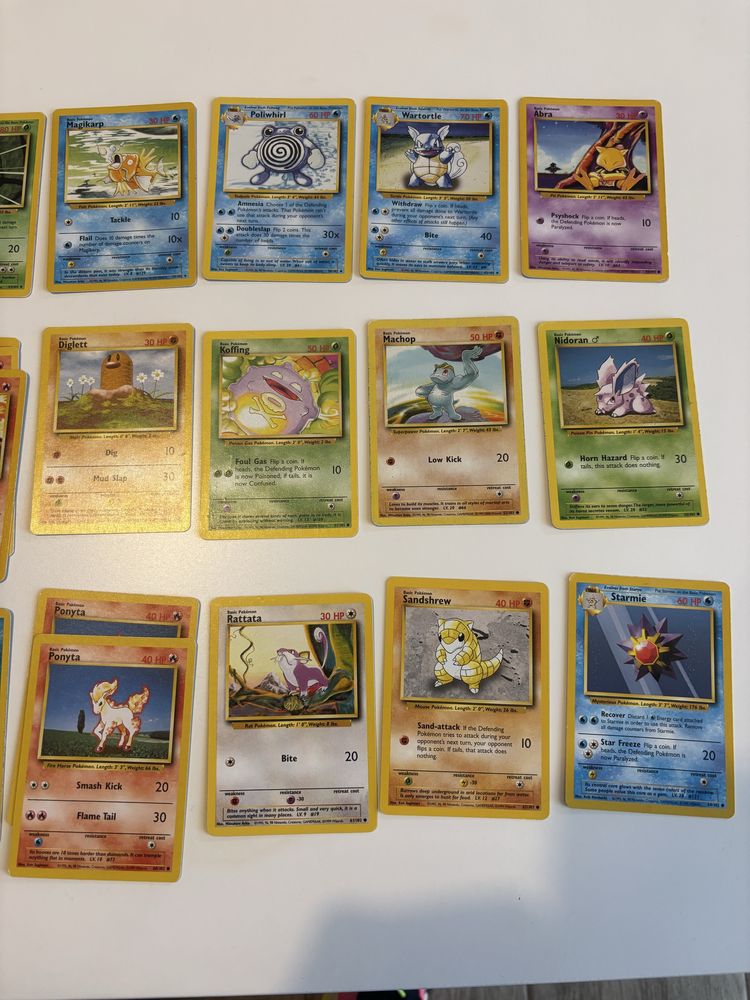 Cartas pokemon base set ingles