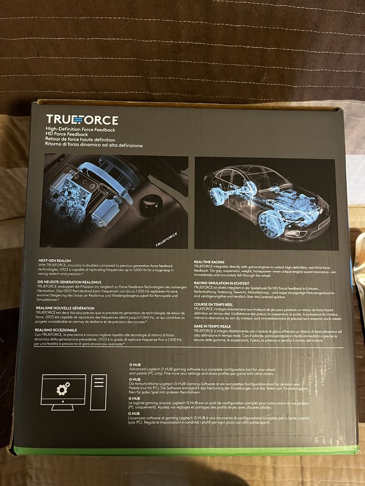 Logitech G923 дротове кермо, педалі та коробка передач