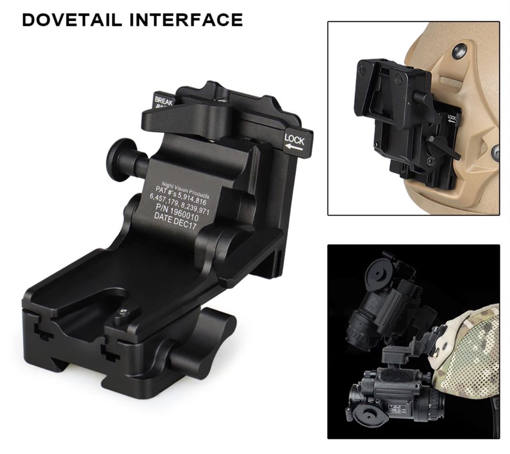 Универсальное NVG крепление c HORN и DOVETAIL  PVS-7/14/15/18/21/31