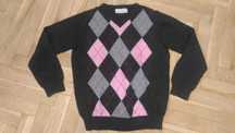 Sweterek w romby i serek r. 128 ZARA  7 -8 lat nowy