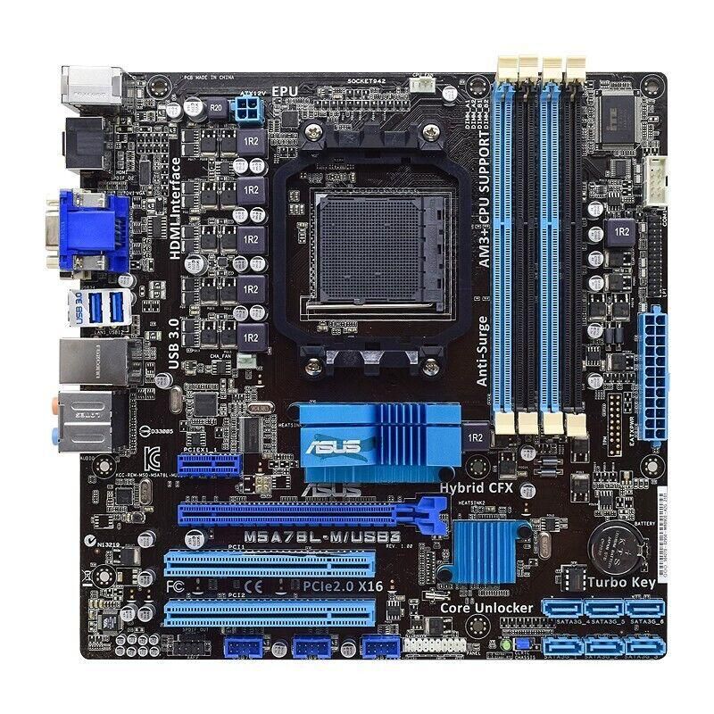 Материнская плата Asus M5A78L-M/USB3 (sAM3+, AMD 760G, PCI-Ex16) Б/В