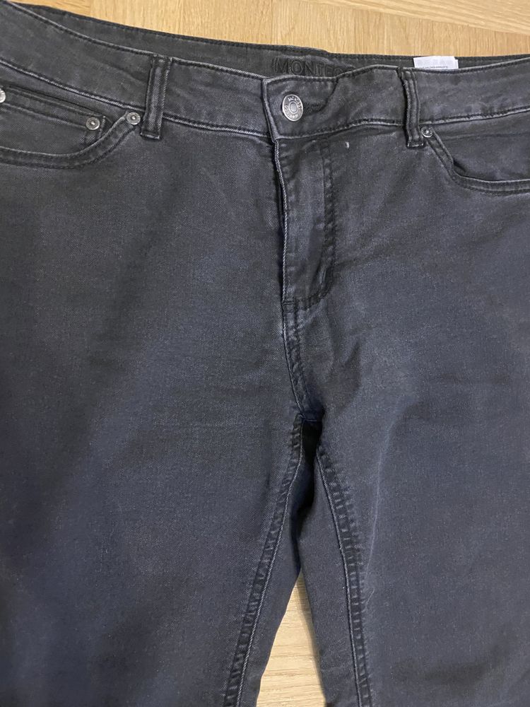 Jeansy spodnie montego 38/40 L czarne melanż