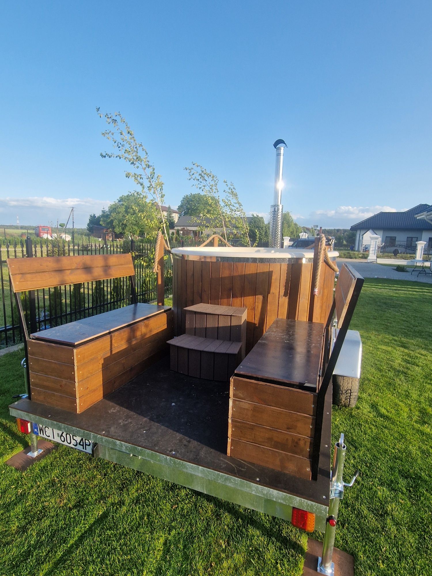 Mobilna Bania/Jacuzzi na przyczepie Ciechanów