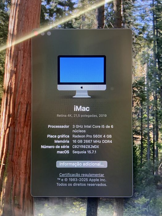 iMac 21,5” Retina 4K (2019) –Teclado + Rato Apple