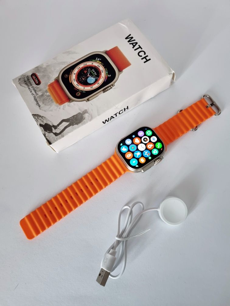Smartwatch 8 Ultra pomarańczowy pasek