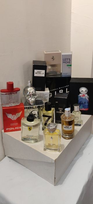 Парфуми  з власної колекції Ferrari. Iceberg, David & Victoria Beckham