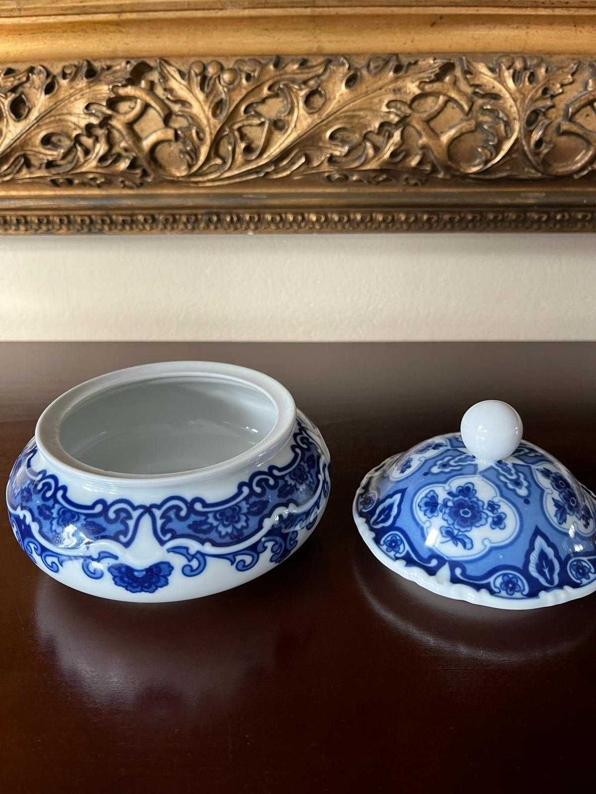 HALLENDORF Echt Kobalt-1764 porcelana patera cukiernica
