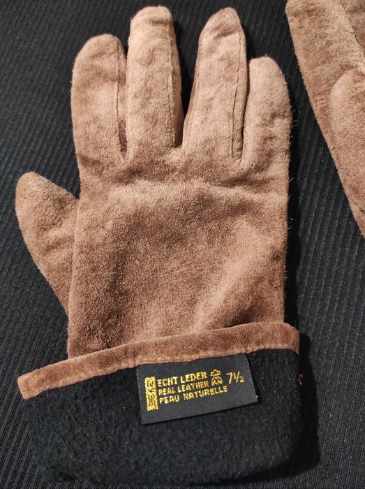 Перчатки из натуральной замши (кожа)