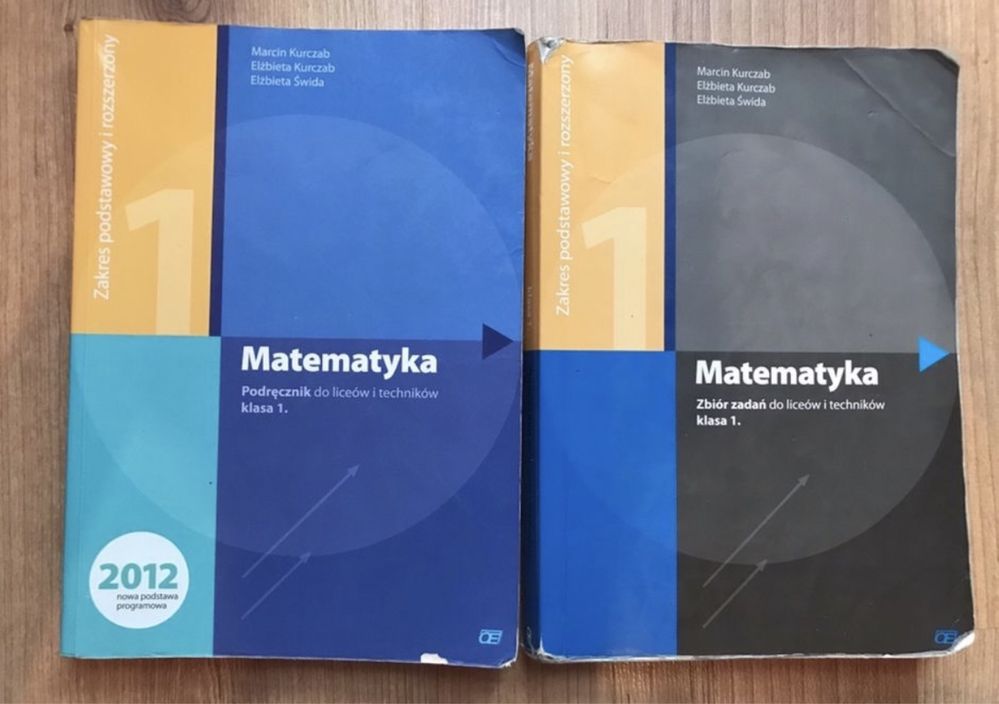 Podręcznik + zbiór matematyka klasa1 zakres postawowy i rozszerzony OE