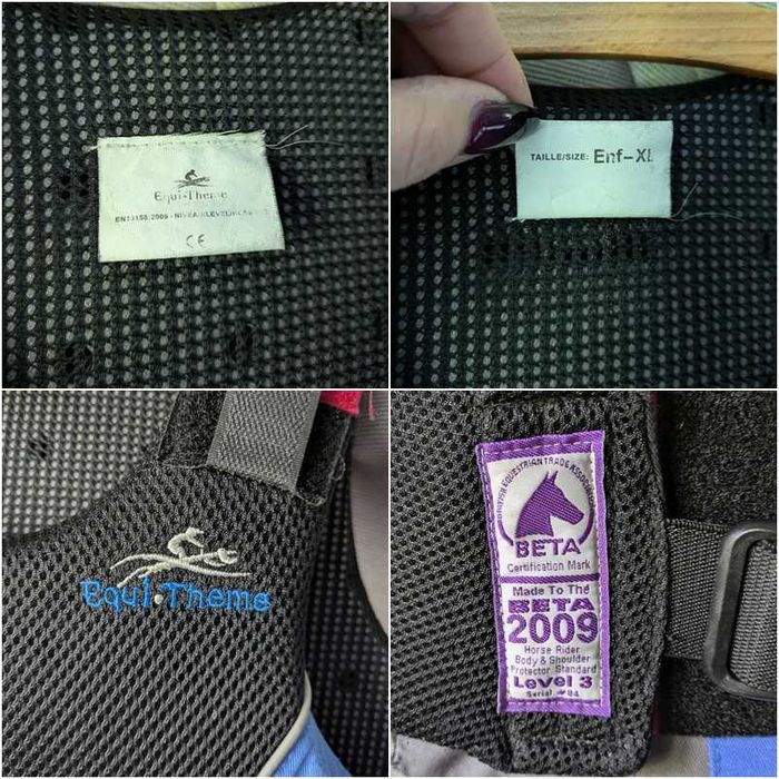 Equi Theme Colete Segurança Infantil Proteção Equitação XL 11-14 Anos
