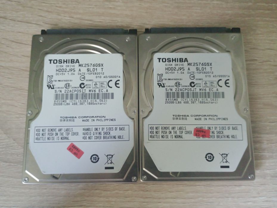 HDD Toshiba на 250gb