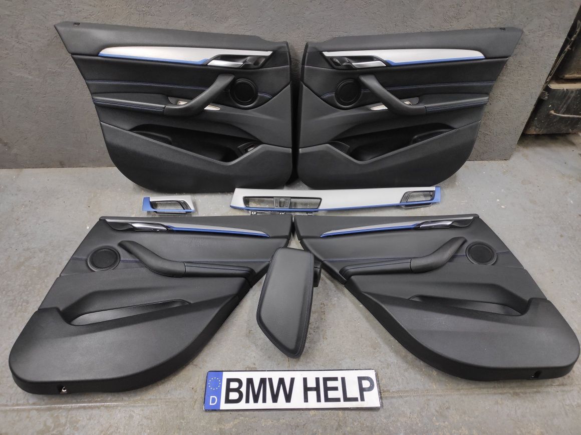 Салон Сиденья БМВ Ф48 Х1 M Paket Сидіння Sport Чорна Кожна F48 X1 BMW